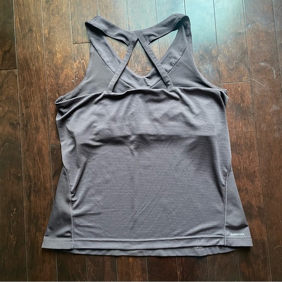 Adidas Climacool Workout Tank Top Women Size XL Dark purple Activewear - Picture 4 of 11